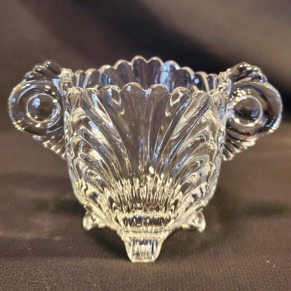 Vintage Cambridge Mini Open Cream N Sugar w Tray in Caprice Clear (Stem 300) - Picture 4 of 9